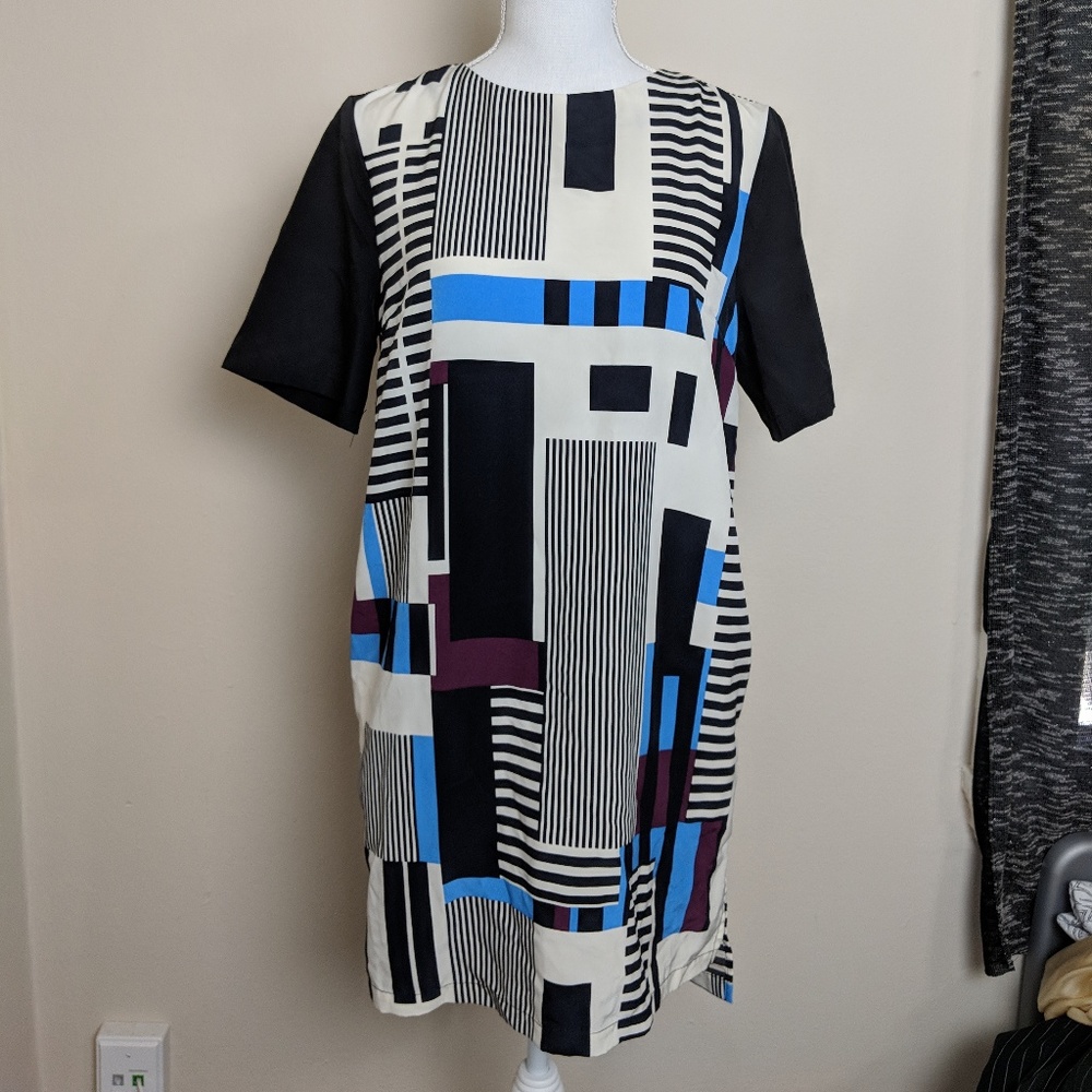 Topshop Geometric Shift Dress